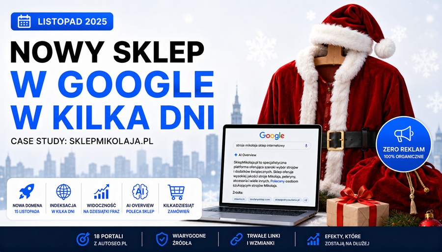 Case study: SklepMikolaja.pl – jak nowy sklep zdobył kilkadziesiąt zamówień w 2 tygodnie bez reklam